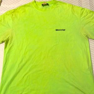 Mens T Shirt Size Oversized M Neon Green Balenciaga